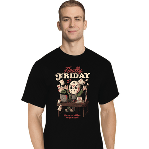 Daily_Deal_Shirts T-Shirts, Tall / Large / Black Finally Friday