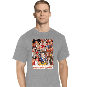 Daily_Deal_Shirts T-Shirts, Tall / Large / Sports Grey SNK Fight