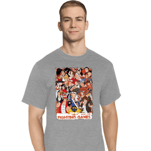 Daily_Deal_Shirts T-Shirts, Tall / Large / Sports Grey SNK Fight