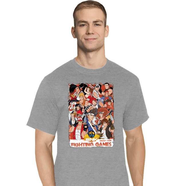 Daily_Deal_Shirts T-Shirts, Tall / Large / Sports Grey SNK Fight