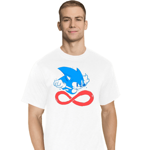 Daily_Deal_Shirts T-Shirts, Tall / Large / White Fastest Hedgehog