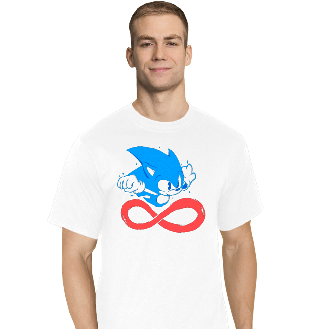 Daily_Deal_Shirts T-Shirts, Tall / Large / White Fastest Hedgehog