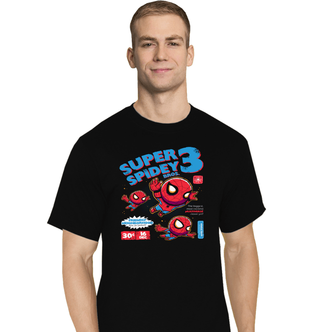 Secret_Shirts T-Shirts, Tall / Large / Black Super Spider Bros