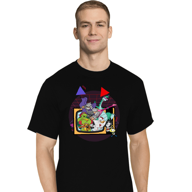 Daily_Deal_Shirts T-Shirts, Tall / Large / Black Toon Takeover