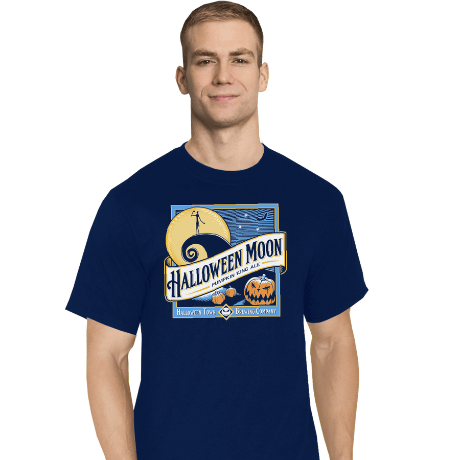 Shirts T-Shirts, Tall / Large / Navy Halloween Moon