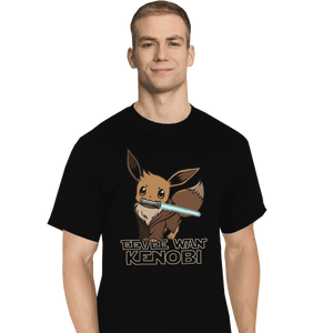 Shirts T-Shirts, Tall / Large / Black Eevee Wan Kenobi