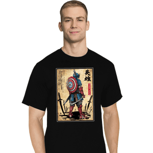 Daily_Deal_Shirts T-Shirts, Tall / Large / Black Captain Samurai