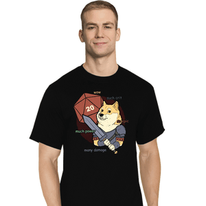 Secret_Shirts T-Shirts, Tall / Large / Black D&D Doge Meme