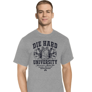 Daily_Deal_Shirts T-Shirts, Tall / Large / Sports Grey Die Hard University