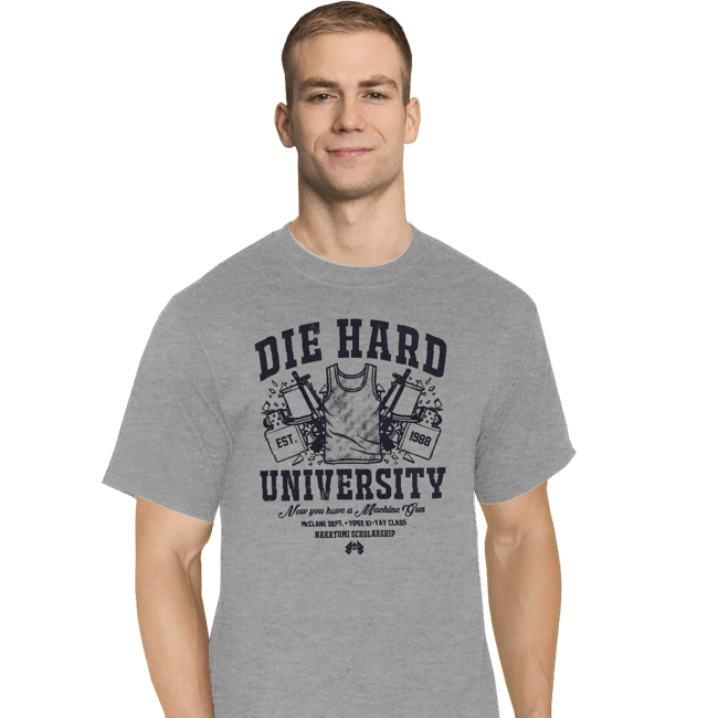 Daily_Deal_Shirts T-Shirts, Tall / Large / Sports Grey Die Hard University