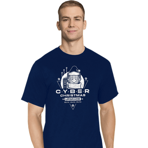 Shirts T-Shirts, Tall / Large / Navy Christmas Upgrade