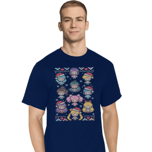 Shirts T-Shirts, Tall / Large / Navy A Senshi Family Christmas