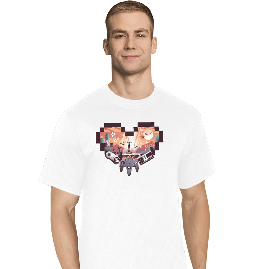 Shirts T-Shirts, Tall / Large / White Zelda Heart