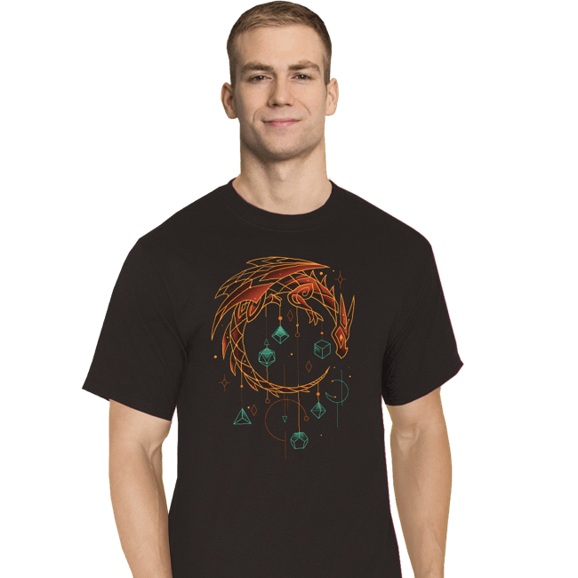 Daily_Deal_Shirts T-Shirts, Tall / Large / Black Draconic Dice Keeper