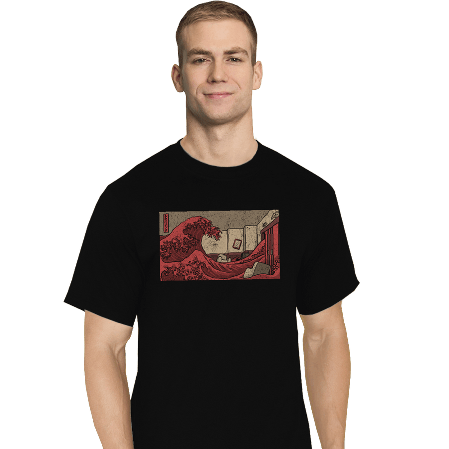 Shirts T-Shirts, Tall / Large / Black Shining Wave