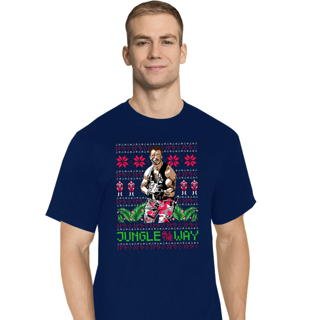 Shirts T-Shirts, Tall / Large / Navy Jingle All The Way Predator