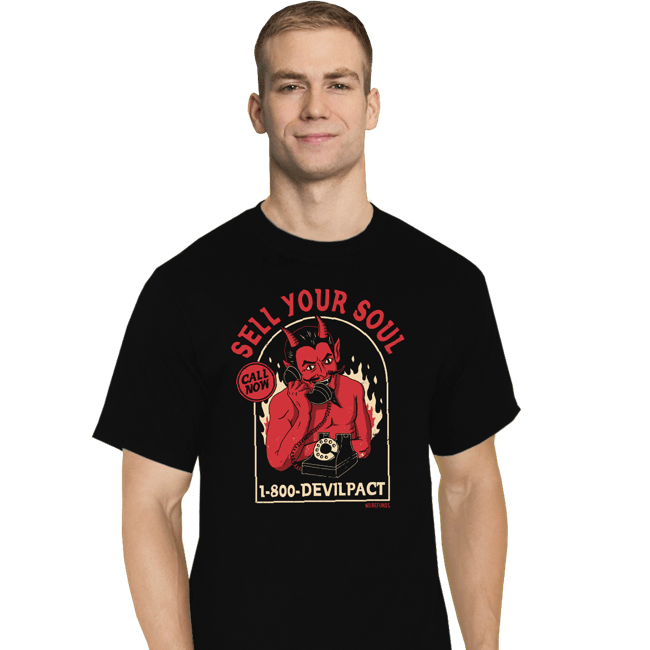 Daily_Deal_Shirts T-Shirts, Tall / Large / Black Sell Your Soul