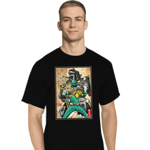 Load image into Gallery viewer, Daily_Deal_Shirts T-Shirts, Tall / Large / Black Green Ranger Woodblock
