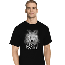Load image into Gallery viewer, Shirts T-Shirts, Tall / Large / Black Adopt A Wolf
