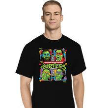 Load image into Gallery viewer, Secret_Shirts T-Shirts, Tall / Large / Black Thespian Mutant Nicolas Cage Turtles
