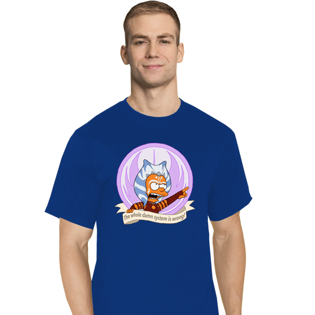 Daily_Deal_Shirts T-Shirts, Tall / Large / Royal Blue Angry Padawan