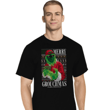 Load image into Gallery viewer, Shirts T-Shirts, Tall / Large / Black Mr Grouchy x CoDdesigns Grouchmas Ugly Sweater
