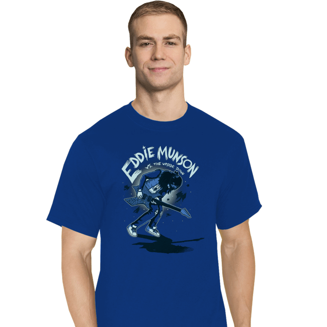 Daily_Deal_Shirts T-Shirts, Tall / Large / Royal Blue Eddie VS The Upside Down