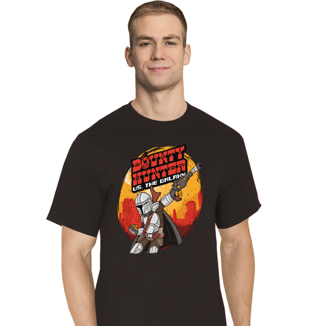 Secret_Shirts T-Shirts, Tall / Large / Black Bounty Hunter VS The Galaxy