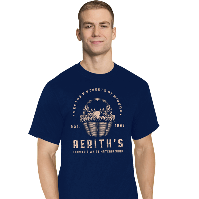 Shirts T-Shirts, Tall / Large / Navy Flower & White Materia Shop