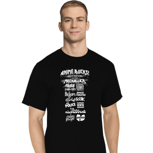 Secret_Shirts T-Shirts, Tall / Large / Black Anime Rocks