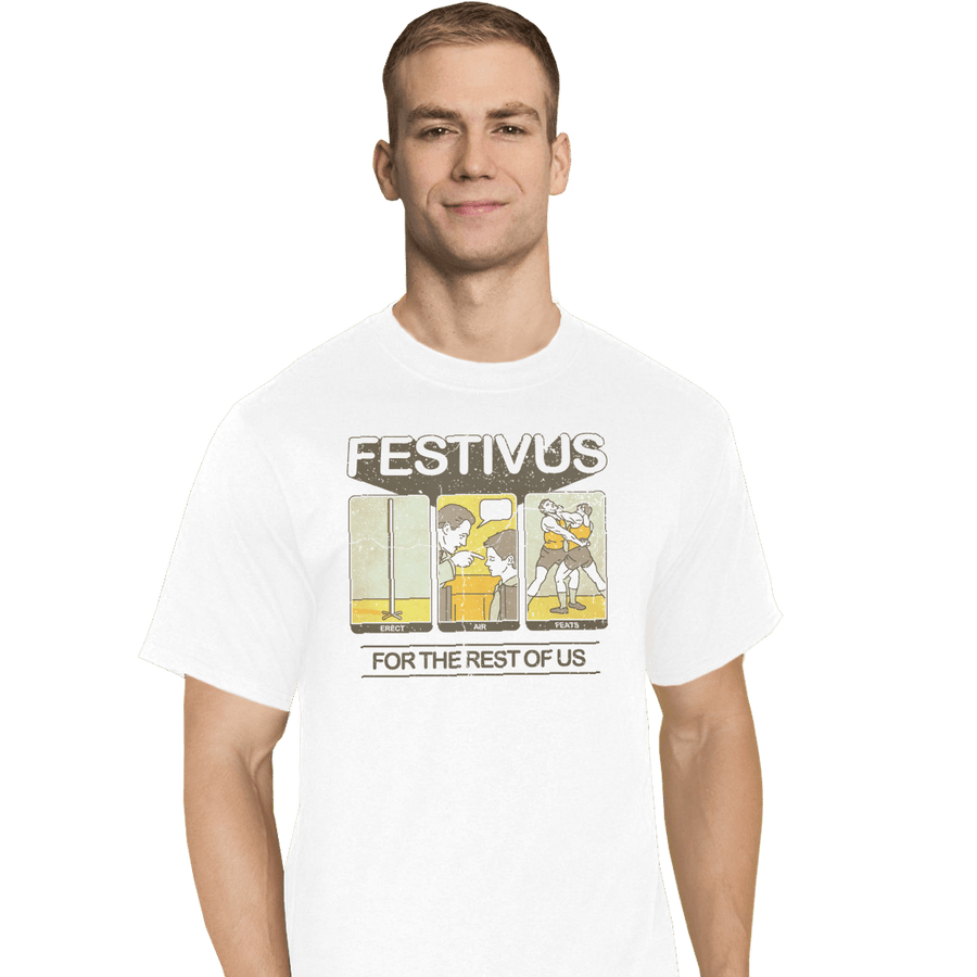 Shirts T-Shirts, Tall / Large / White Festivus