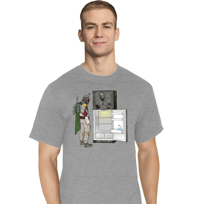 Daily_Deal_Shirts T-Shirts, Tall / Large / Sports Grey Boba Fridge