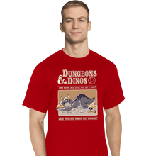 Load image into Gallery viewer, Daily_Deal_Shirts T-Shirts, Tall / Large / Red Dungeons And Dinos
