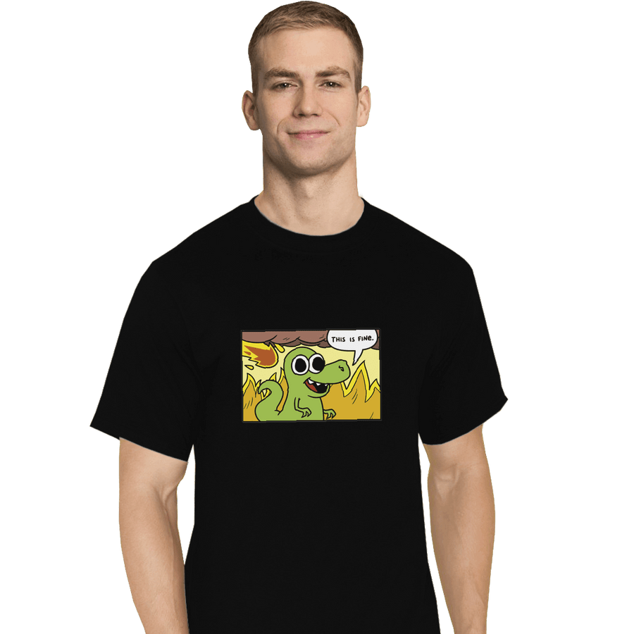 Shirts T-Shirts, Tall / Large / Black Dinoptimist