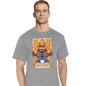 Secret_Shirts T-Shirts, Tall / Large / Sports Grey Black Mage Tarot Card