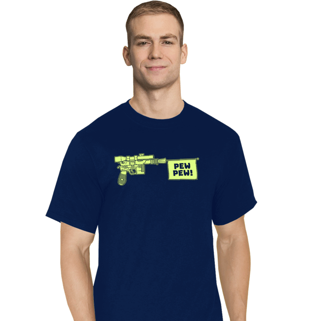 Daily_Deal_Shirts T-Shirts, Tall / Large / Navy PEW PEW!