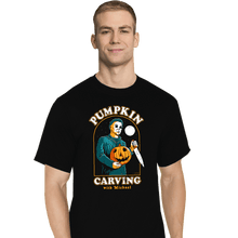 Load image into Gallery viewer, Secret_Shirts T-Shirts, Tall / Large / Black Halloween Carving
