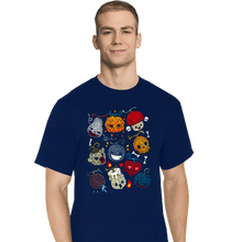 Load image into Gallery viewer, Daily_Deal_Shirts T-Shirts, Tall / Large / Navy Halloween Fruit

