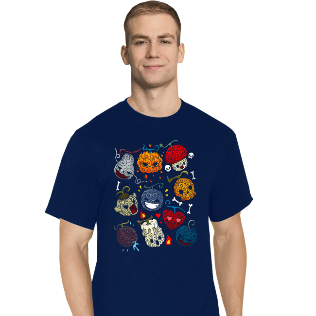 Daily_Deal_Shirts T-Shirts, Tall / Large / Navy Halloween Fruit