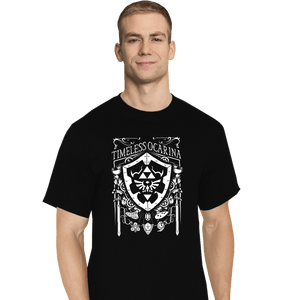 Shirts T-Shirts, Tall / Large / Black Timeless Ocarina Banner
