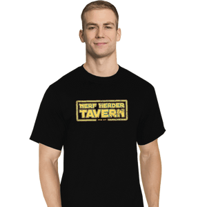 Shirts T-Shirts, Tall / Large / Black Nerf Herder Tavern
