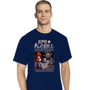 Secret_Shirts T-Shirts, Tall / Large / Navy RPG And Chill