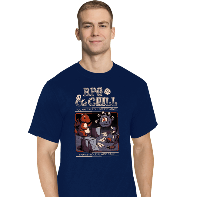 Secret_Shirts T-Shirts, Tall / Large / Navy RPG And Chill