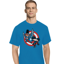 Load image into Gallery viewer, Daily_Deal_Shirts T-Shirts, Tall / Large / Royal Blue Captain Tallhair And Football Soldier
