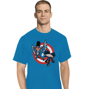 Daily_Deal_Shirts T-Shirts, Tall / Large / Royal Blue Captain Tallhair And Football Soldier