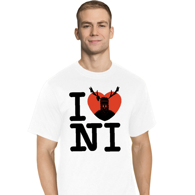 Shirts T-Shirts, Tall / Large / White I Love Ni