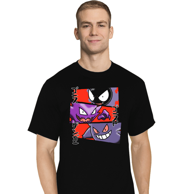 Shirts T-Shirts, Tall / Large / Black Kanto Ghosts