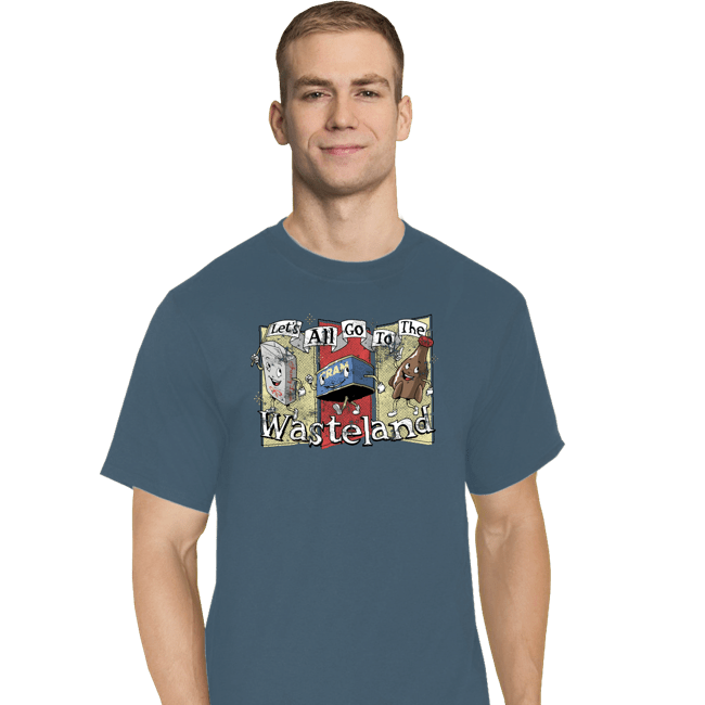 Daily_Deal_Shirts T-Shirts, Tall / Large / Indigo Blue Let's All Go To The Wasteland