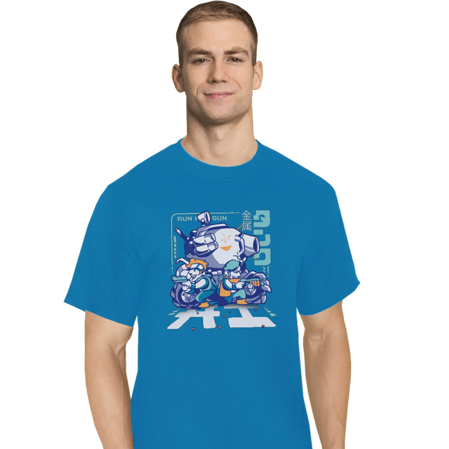 Shirts T-Shirts, Tall / Large / Royal Blue Run And Gun