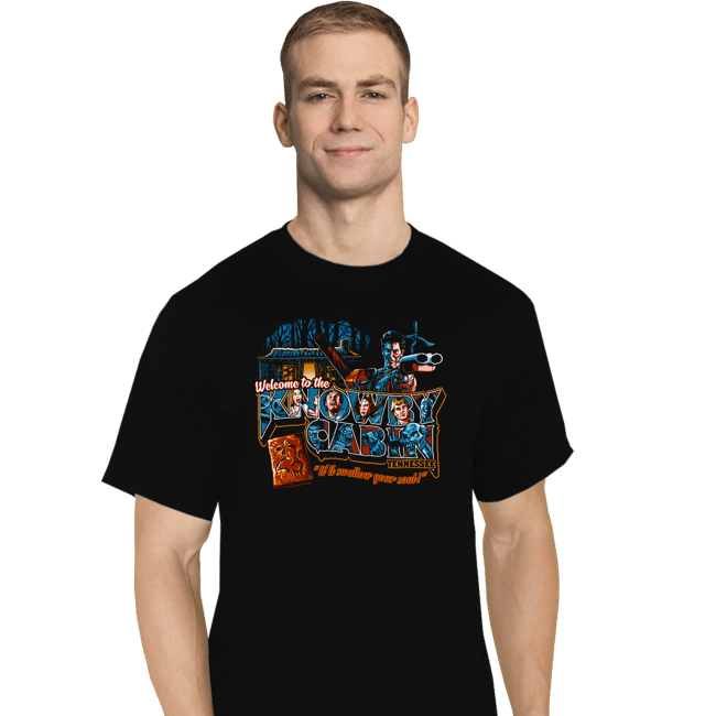 Daily_Deal_Shirts T-Shirts, Tall / Large / Black Welcome To The  Knowby Cabin
